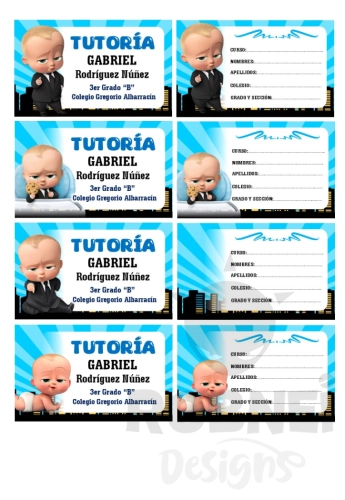Jefe The Boss Baby Etiqueta
